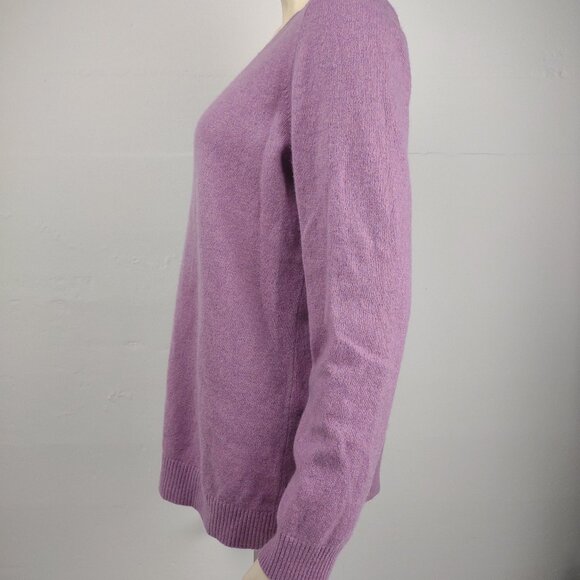 L.L. Bean light purple 100% Cashmere V-Neck pullover sweater ladies XL X-Large - Picture 5 of 7